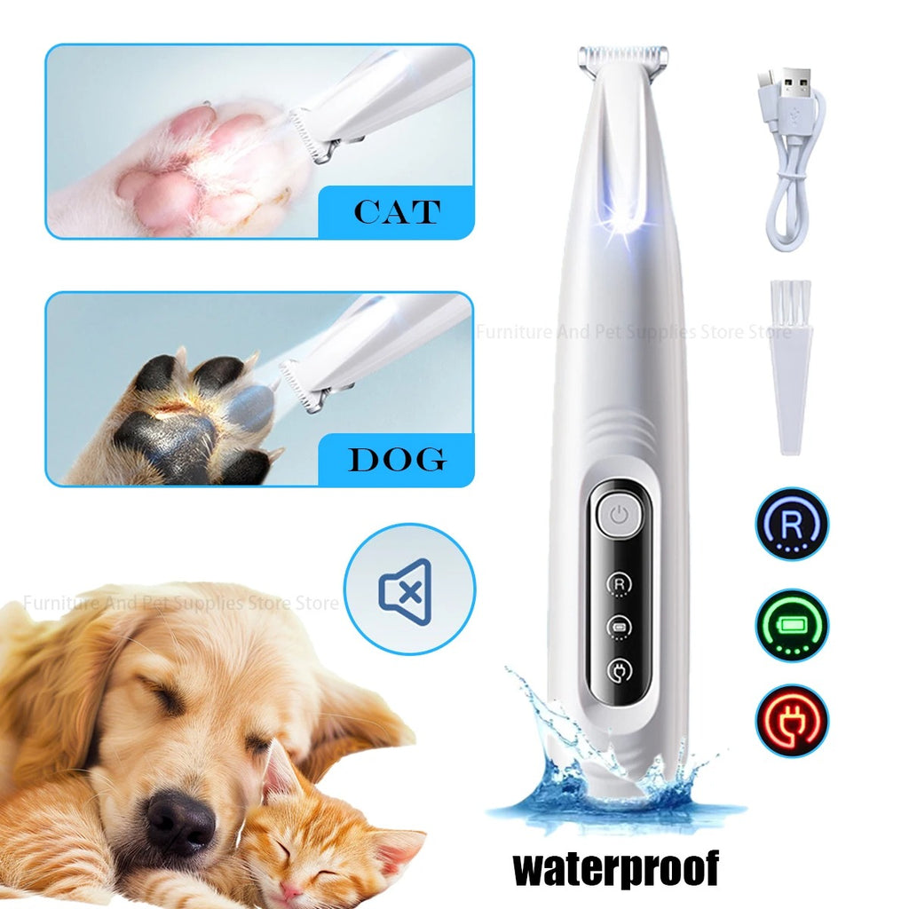 Dog Paw Trimmer with LED Light