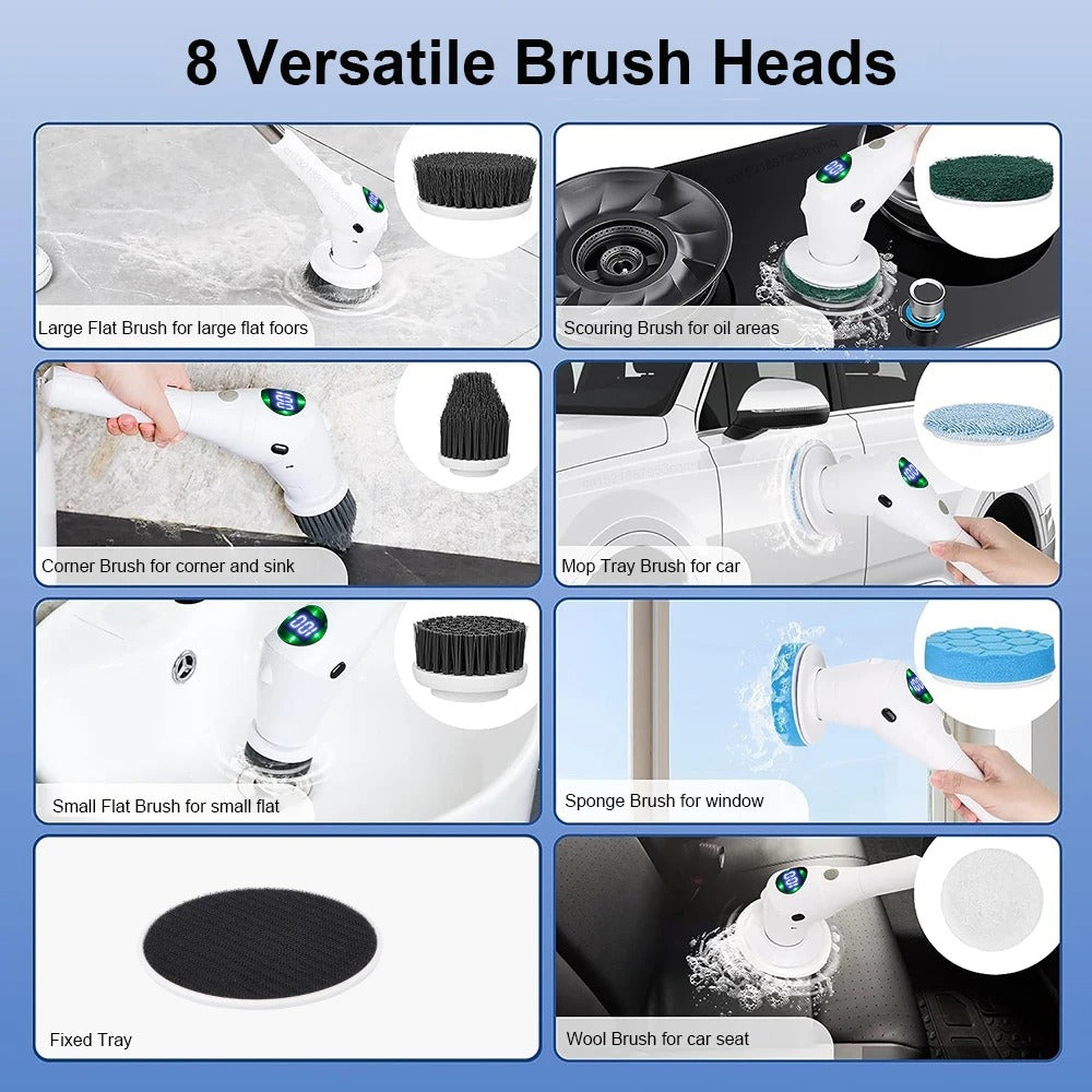 Electric 8 in 1 Cleaning Brush
